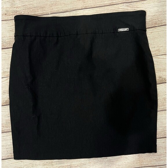 Rekucci Women’s Black Pull On Stretch Casual Mini Spandex Blend Skirt Size Large - Picture 2 of 6